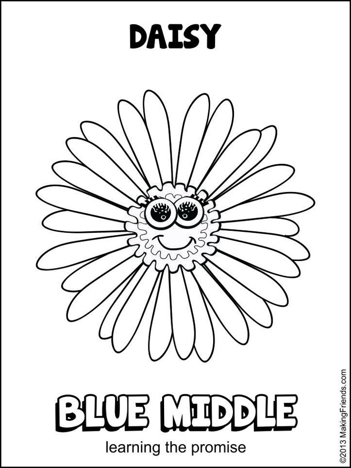 daisy girl scout petals coloring pages - photo #13